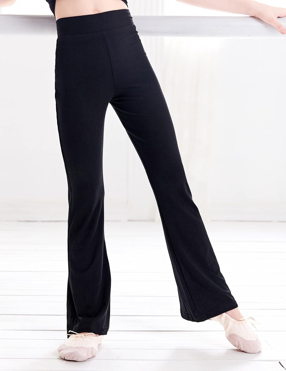 Phoeswan Girls High-Waisted Flared Leggings