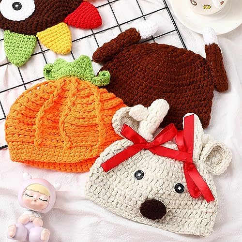 6-Piece Halloween Baby Crochet Beanie Set