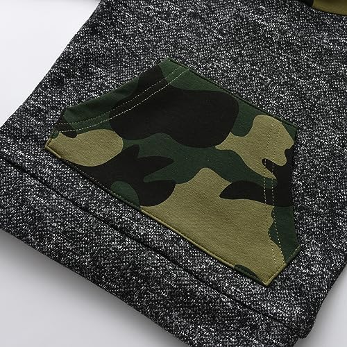 Derouetkia Toddler Boys Cartoon Bear hoodie pants set