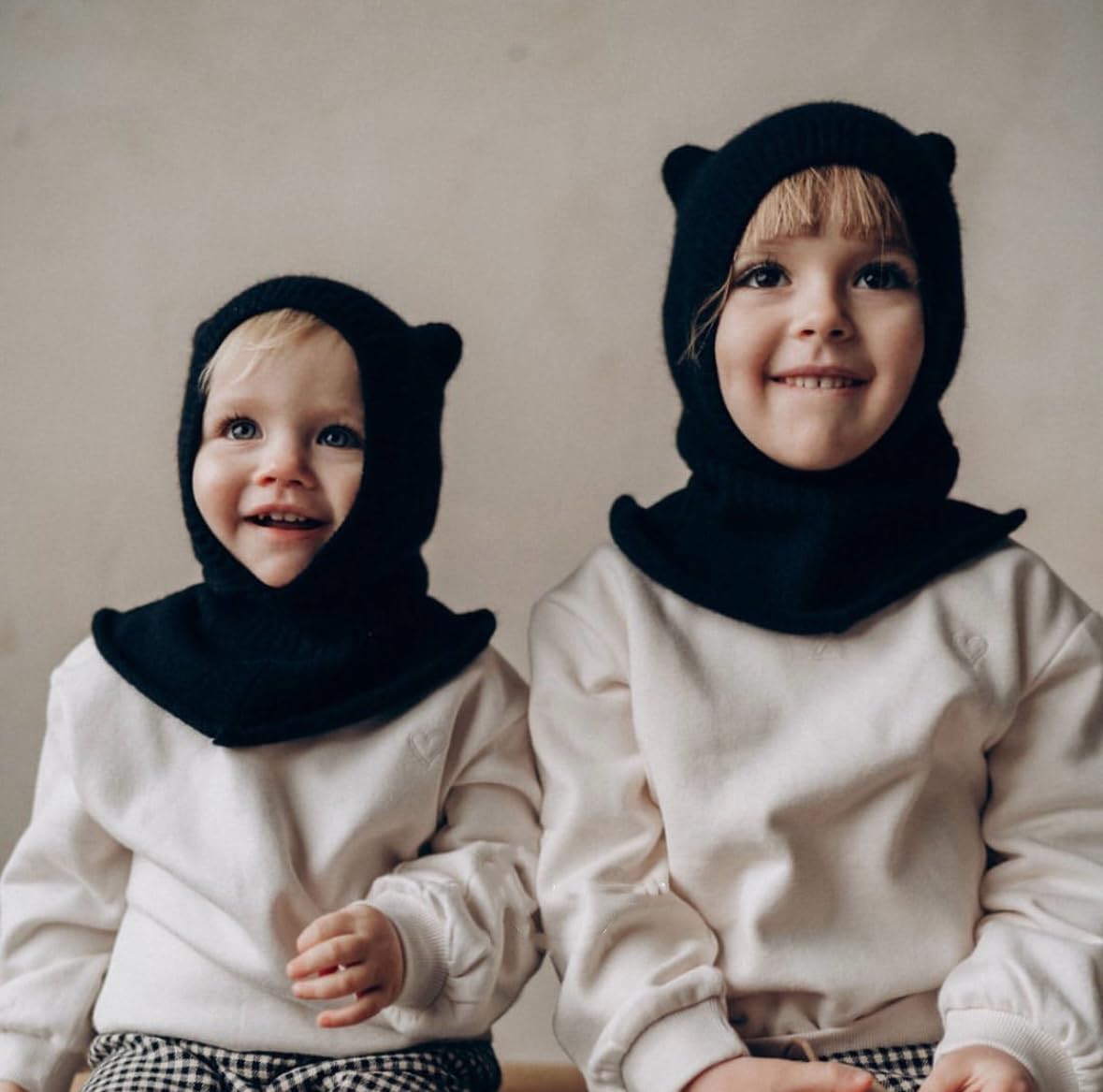 Hoasy Knit Bear Warm Cap for Baby Girls
