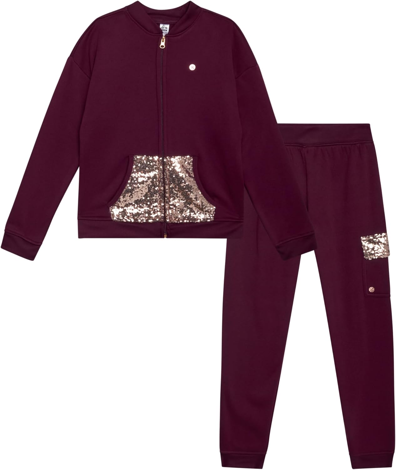 RBX Girls Active Sweatsuit Set 2 Piece Fleece Hoodie and Jogger Pants