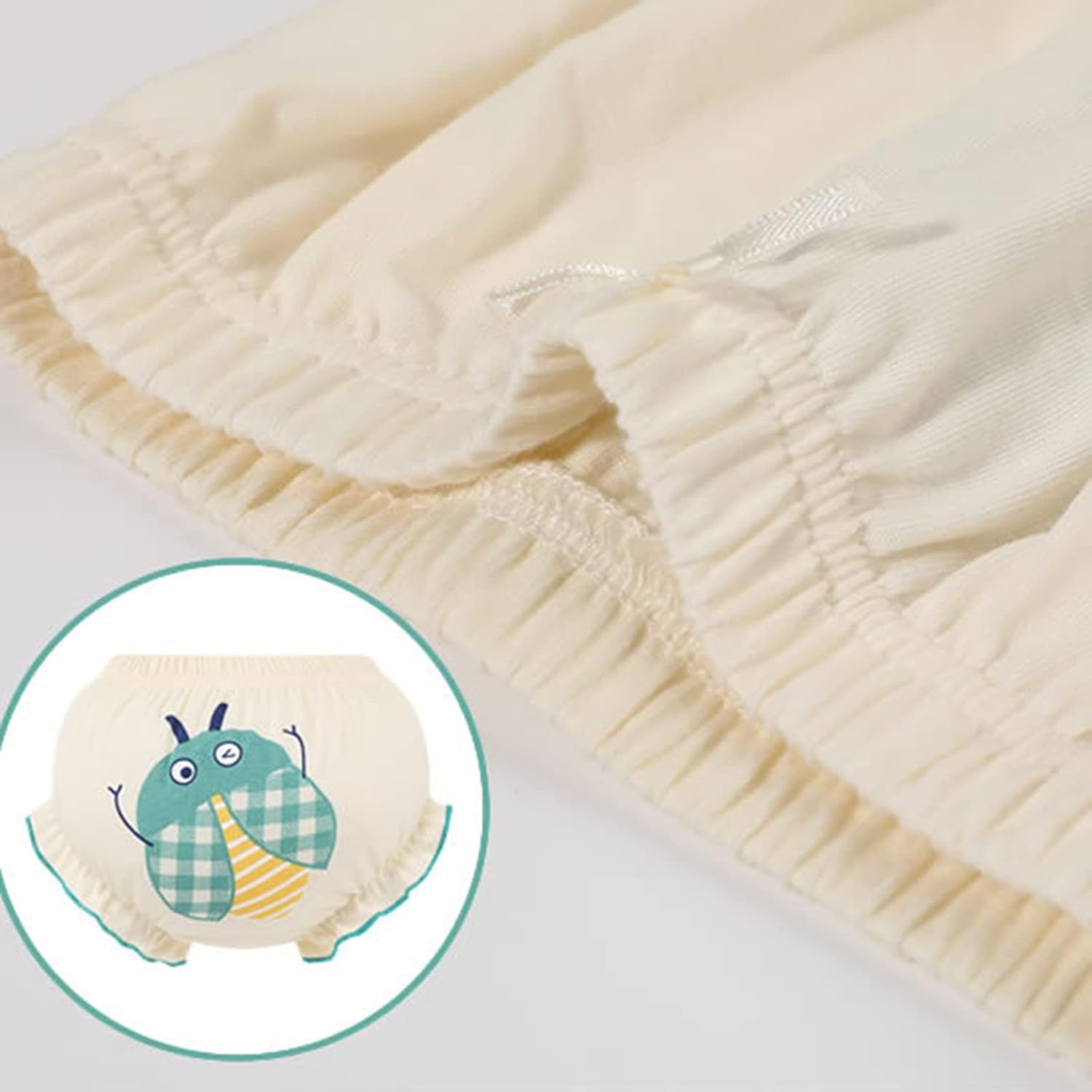 Cotton Absorbent Baby Undergarments - Ruffle Maternity Covers - 4-Pack
