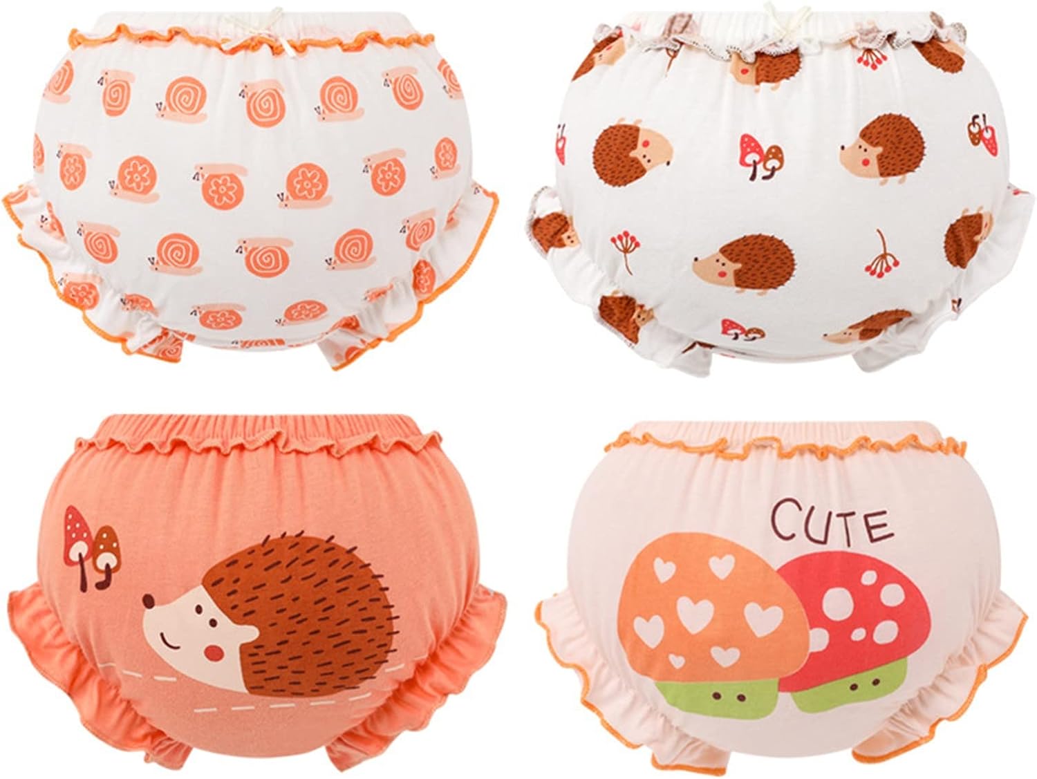 4-Pack of Comfortable Stylish Baby Underwear for Boys and Girls