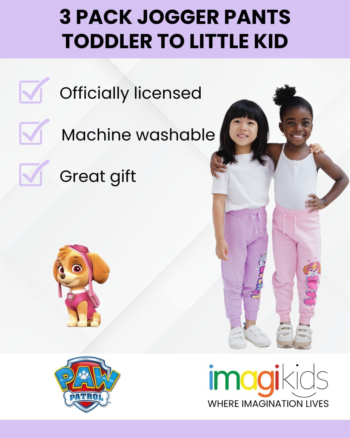 Paw Patrol Kids Fleece 3-Piece PantsToddler Sizes 2T-7-8