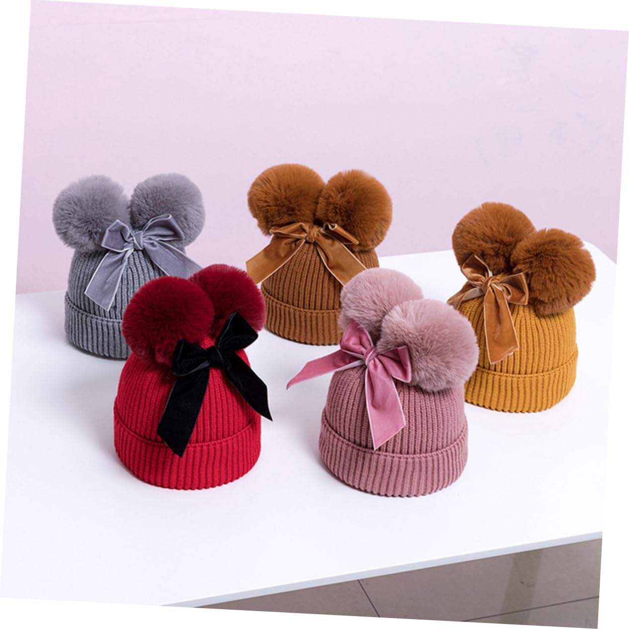 LIFKOME Handmade Crochet Bow Hat for Boys Girls