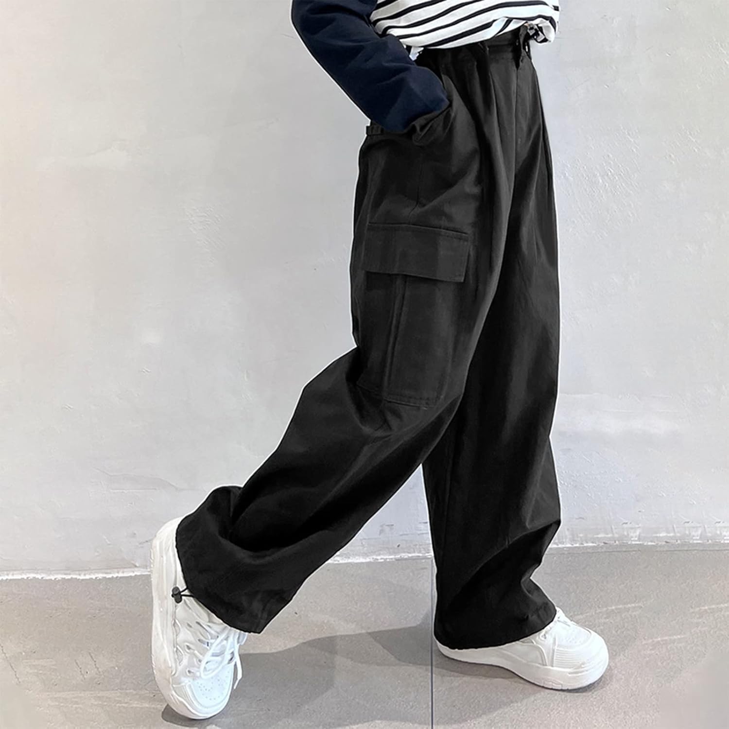 Trendy Wide-Leg Cargo Pants for Kids 4-14