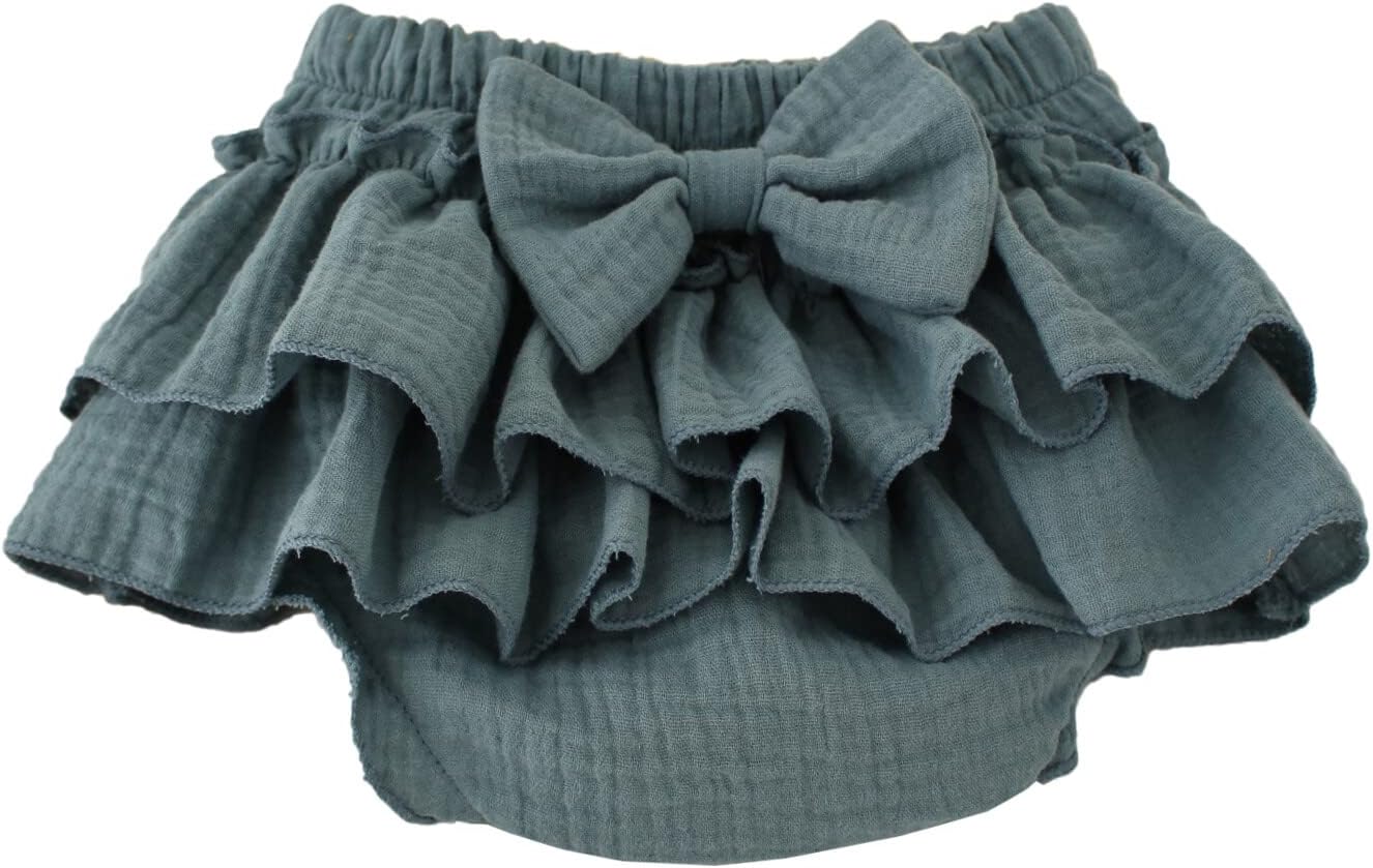 RUKOSU BABY GIRLS BLOUsemblers Bowknot Ruffle Diaper Cover Shorts
