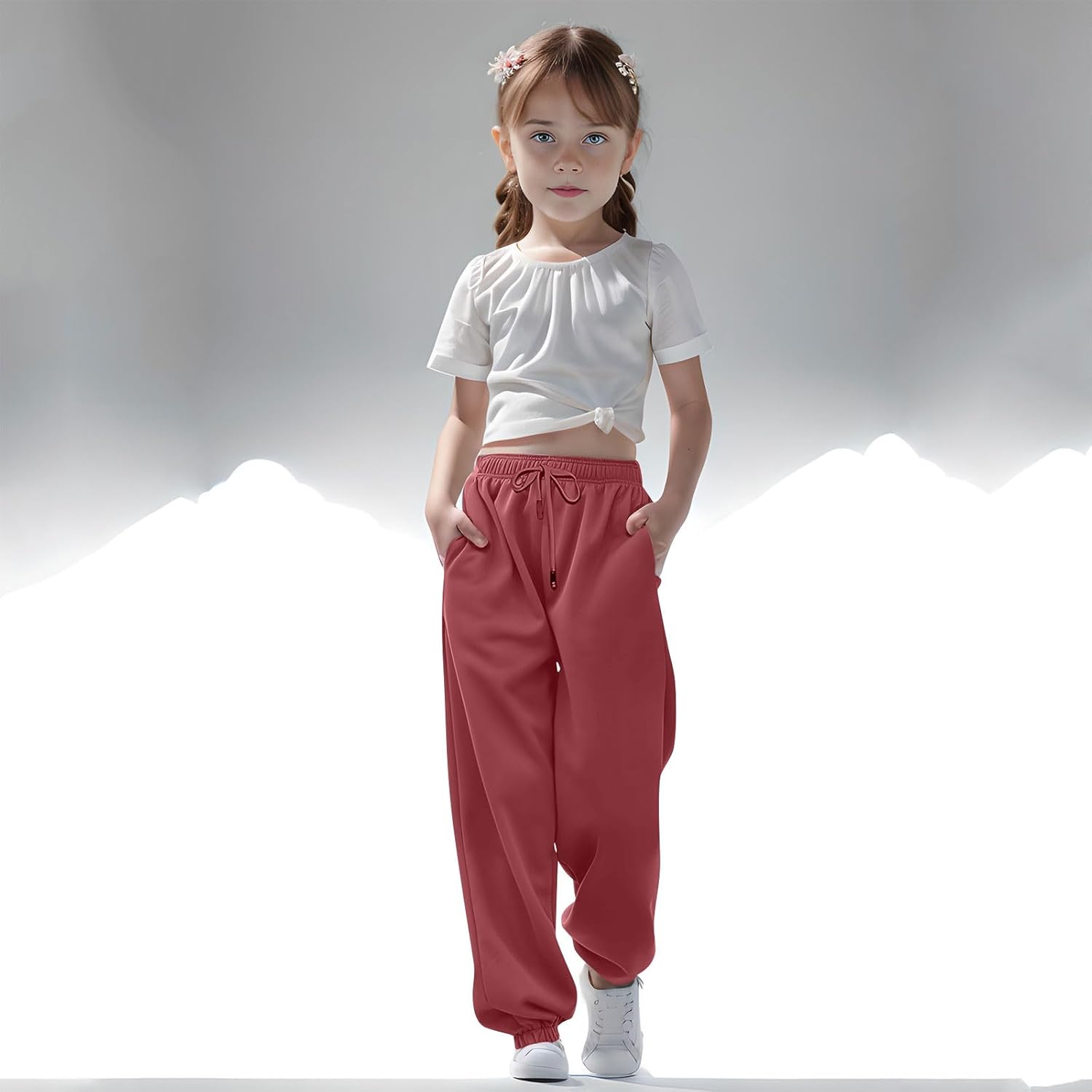 AOREUGL Boys Girls Sad sweatpants casual preppy pants 10-12 years