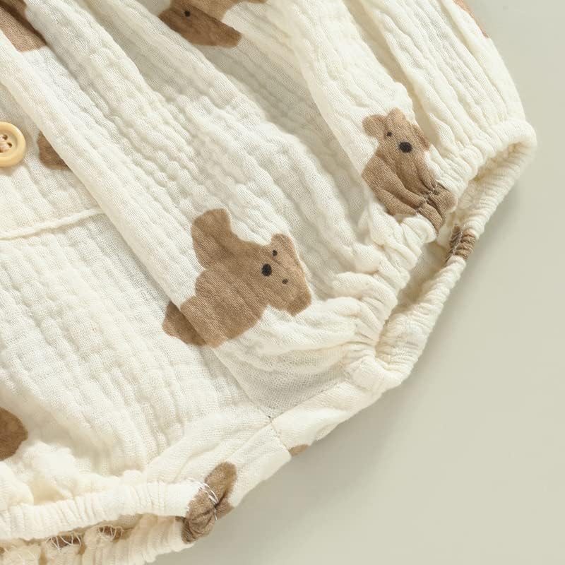 Yccutest Heart Floral Cotton Linen Bloomers for Babies
