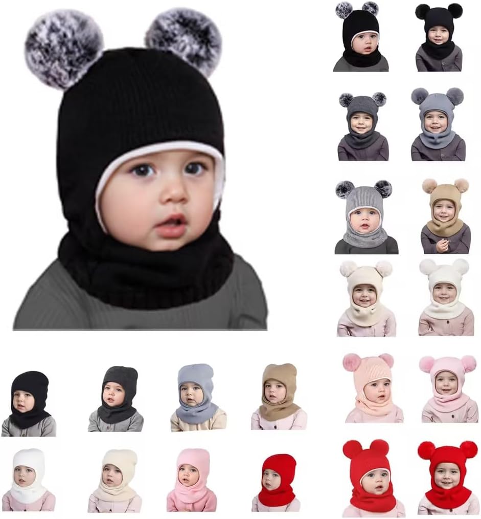 Baby Winter Knit Hat Scarf Set for Toddler