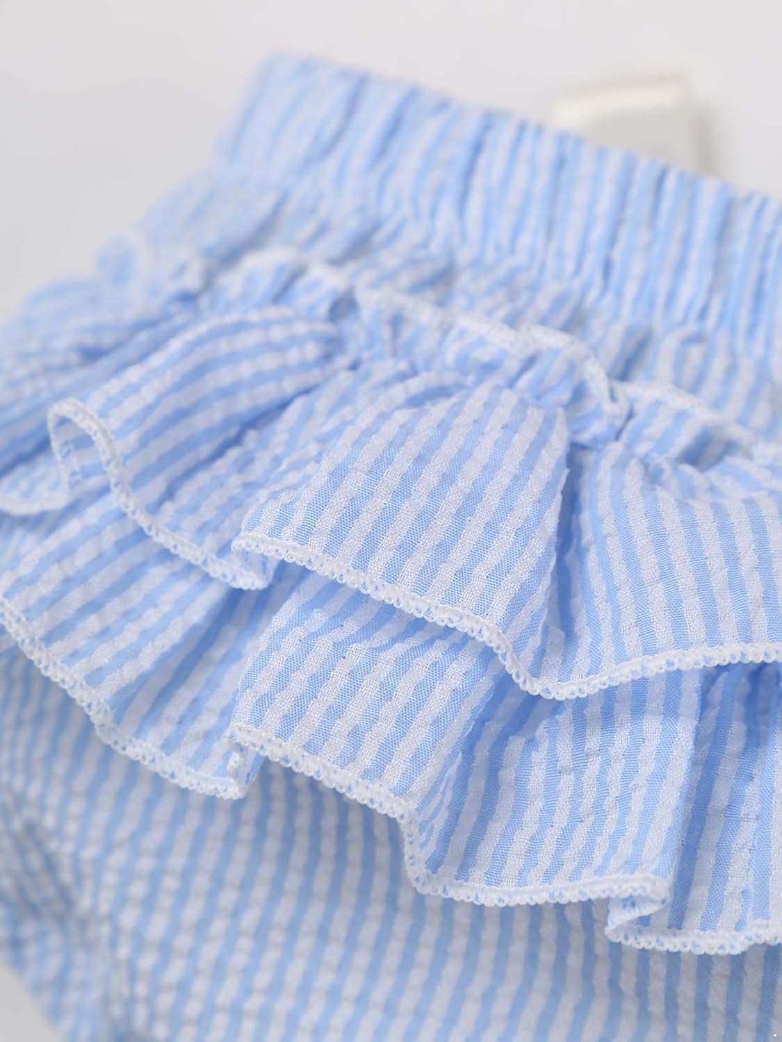 Cute Diapers Soft Breathable Ruffled Plaid Bloomers for Newborns
