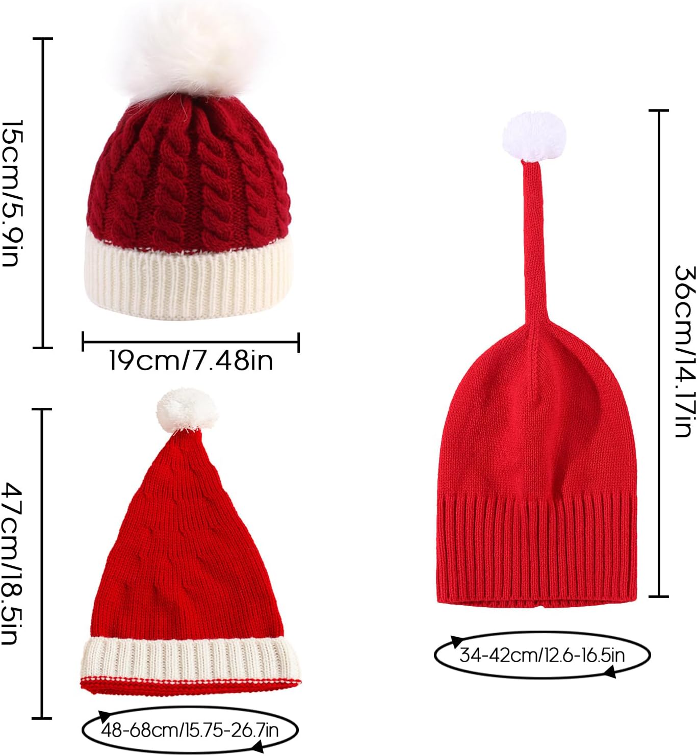 Ypser Infant Baby Knitted Beanie Crochet Cap Christmas Deer Hat with Bow