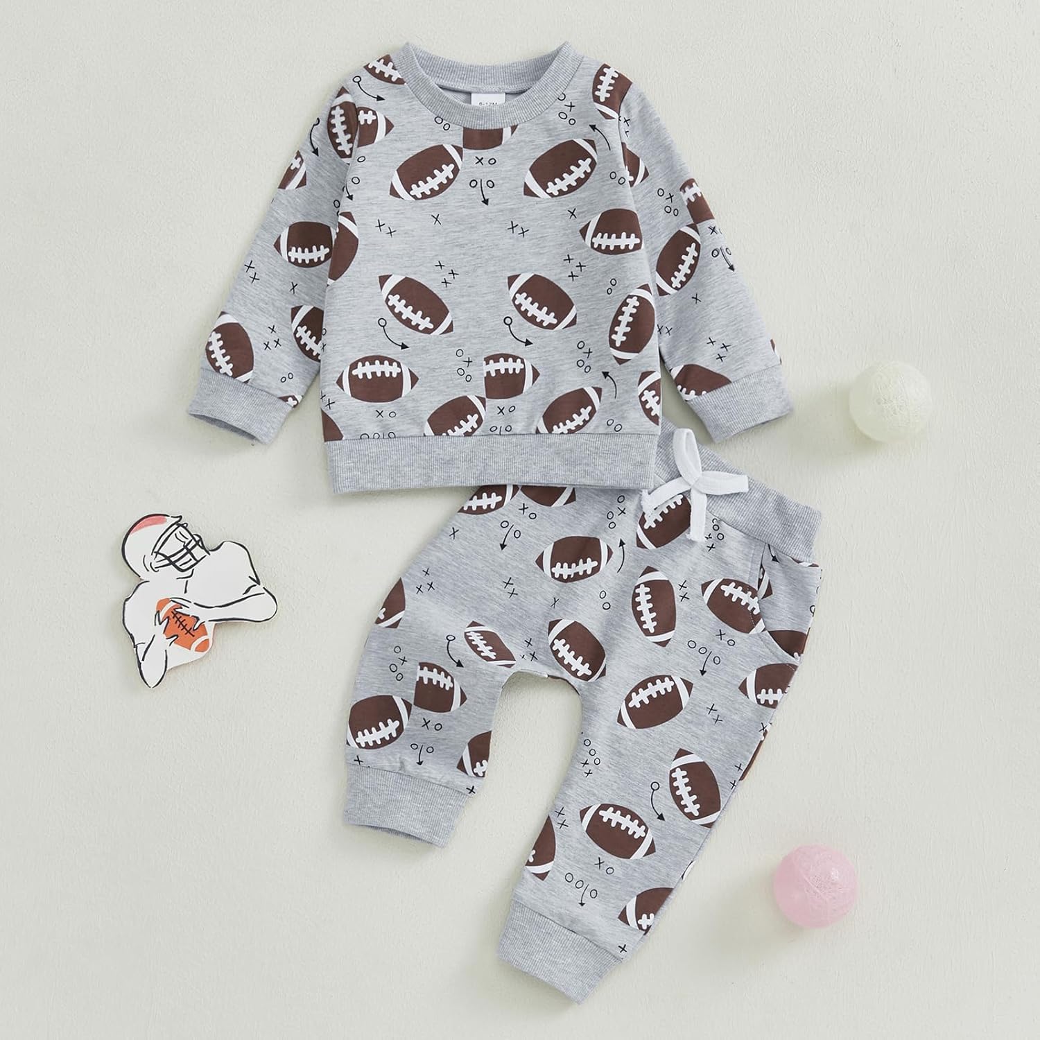 Baby Boys Football Print Set