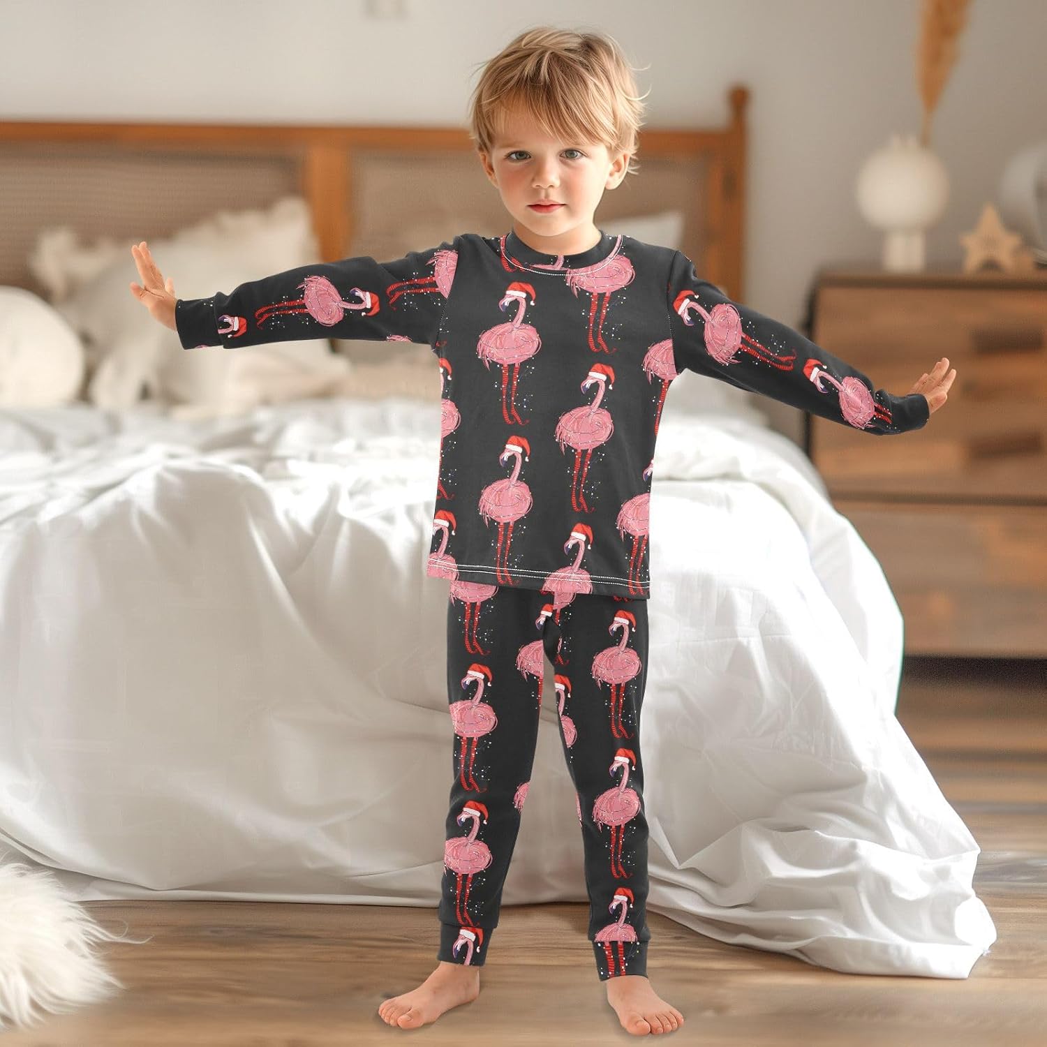 Luxurious Soft Cotton Pajama Set for Girls 18M-8Y Lightweight Cute Sleepwear