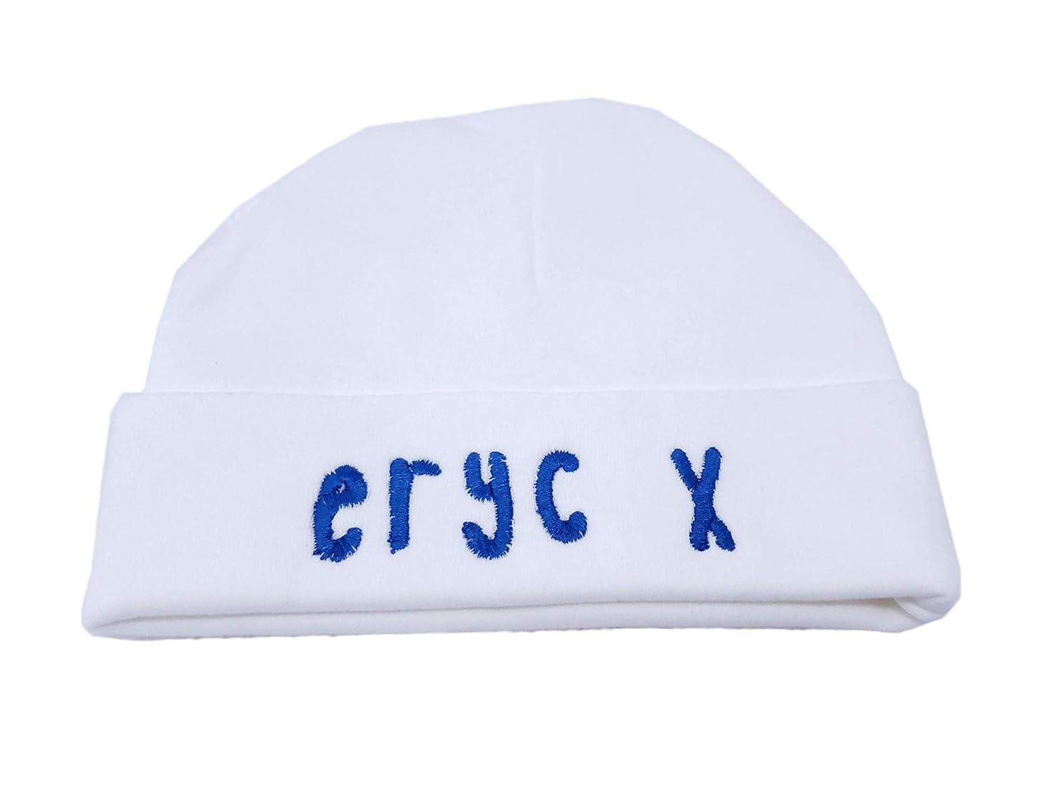 Personalized Baby Boy Beanie Hat with Royal Thread