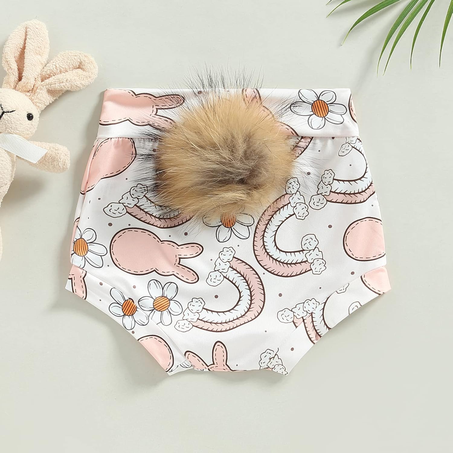 Easter Bunny Kids Outfit Cute Rabbit Print Shorts for Infants