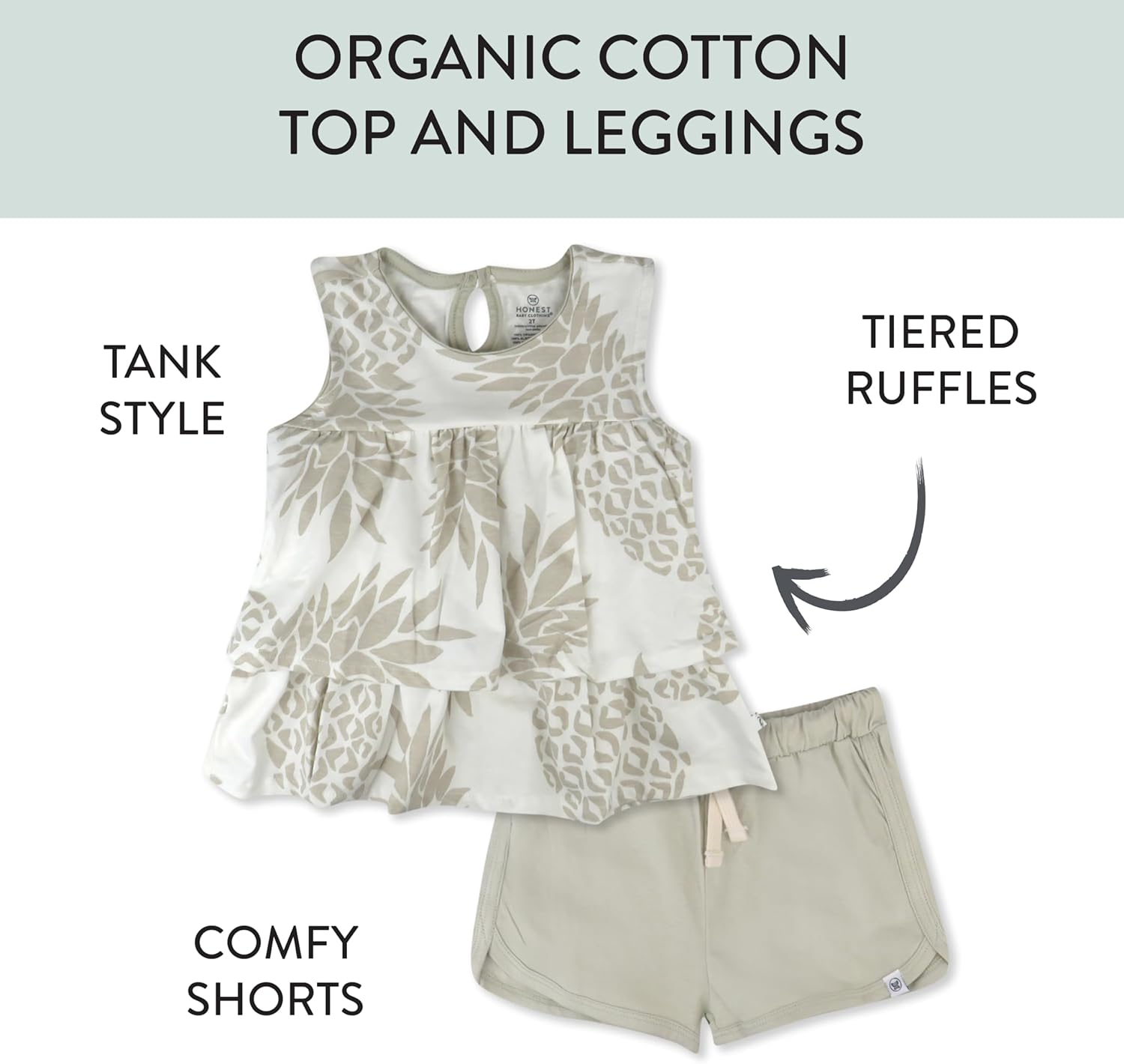 Organic 100 Cotton Toddler Outfit GOTS Certified Soft Stretchy