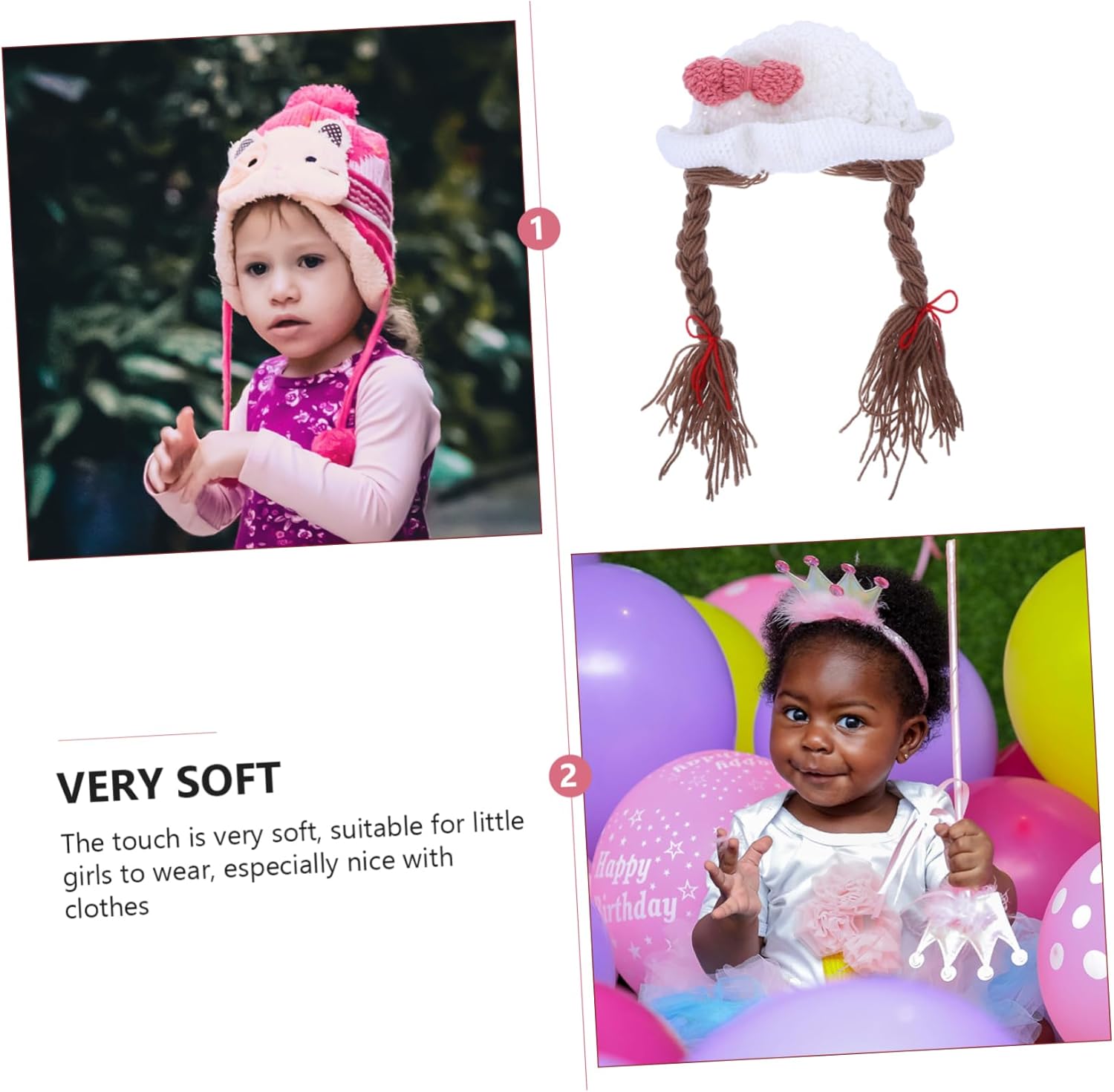 SOIMISS Woolen Bowknot Hat for Newborn Boys Girls