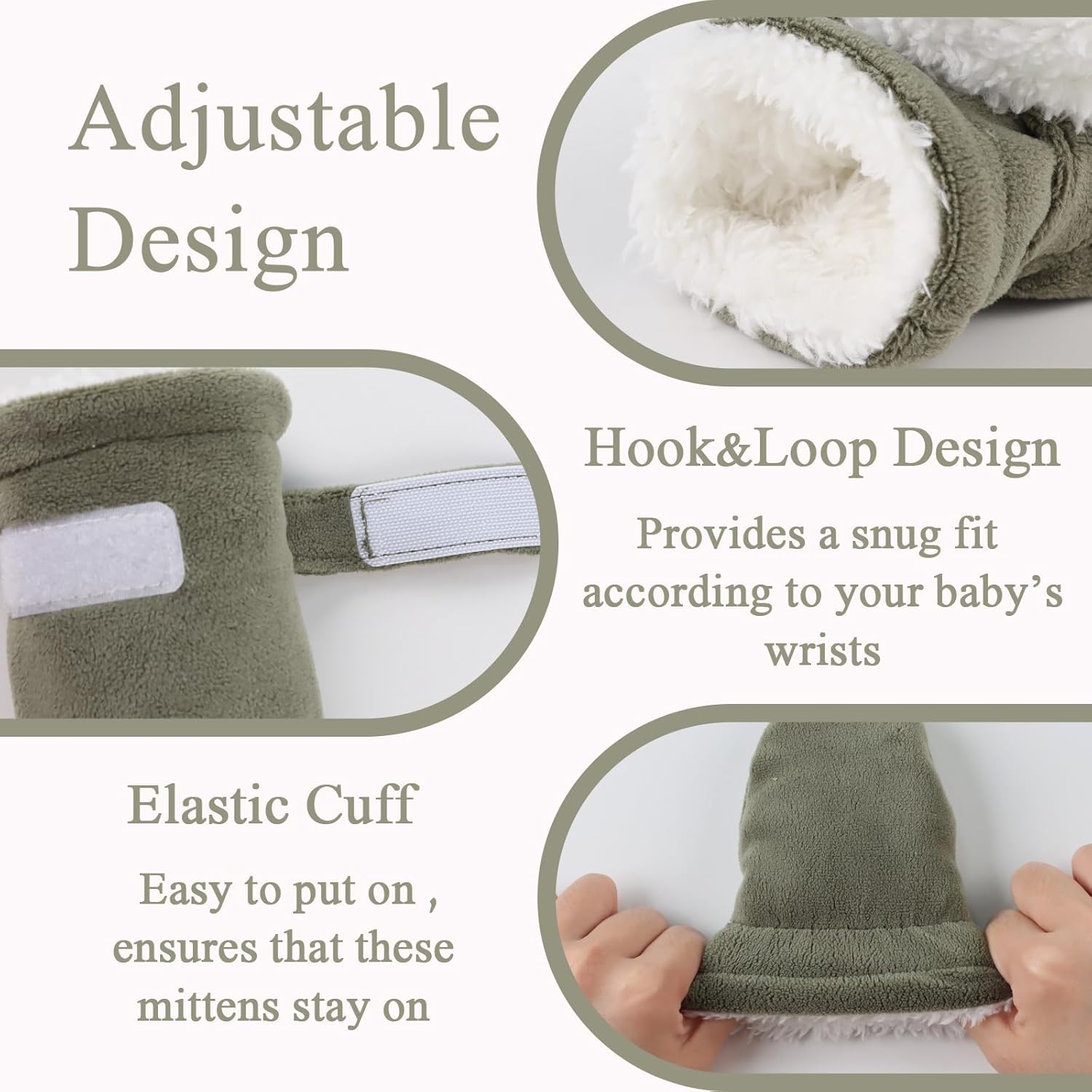 Zsedrut No Scratch Baby Mittens
