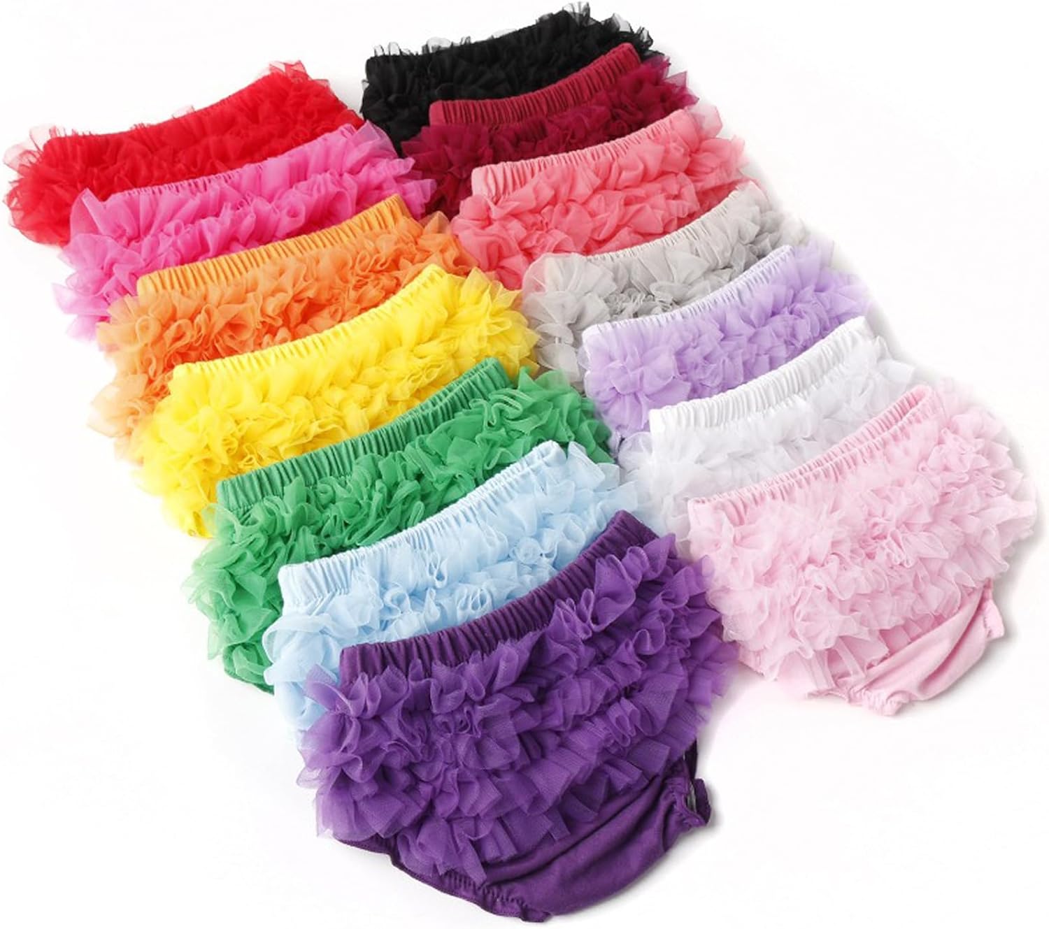 EasyGou Newborn Mesh Ruffled Bloomers Diaper Cover