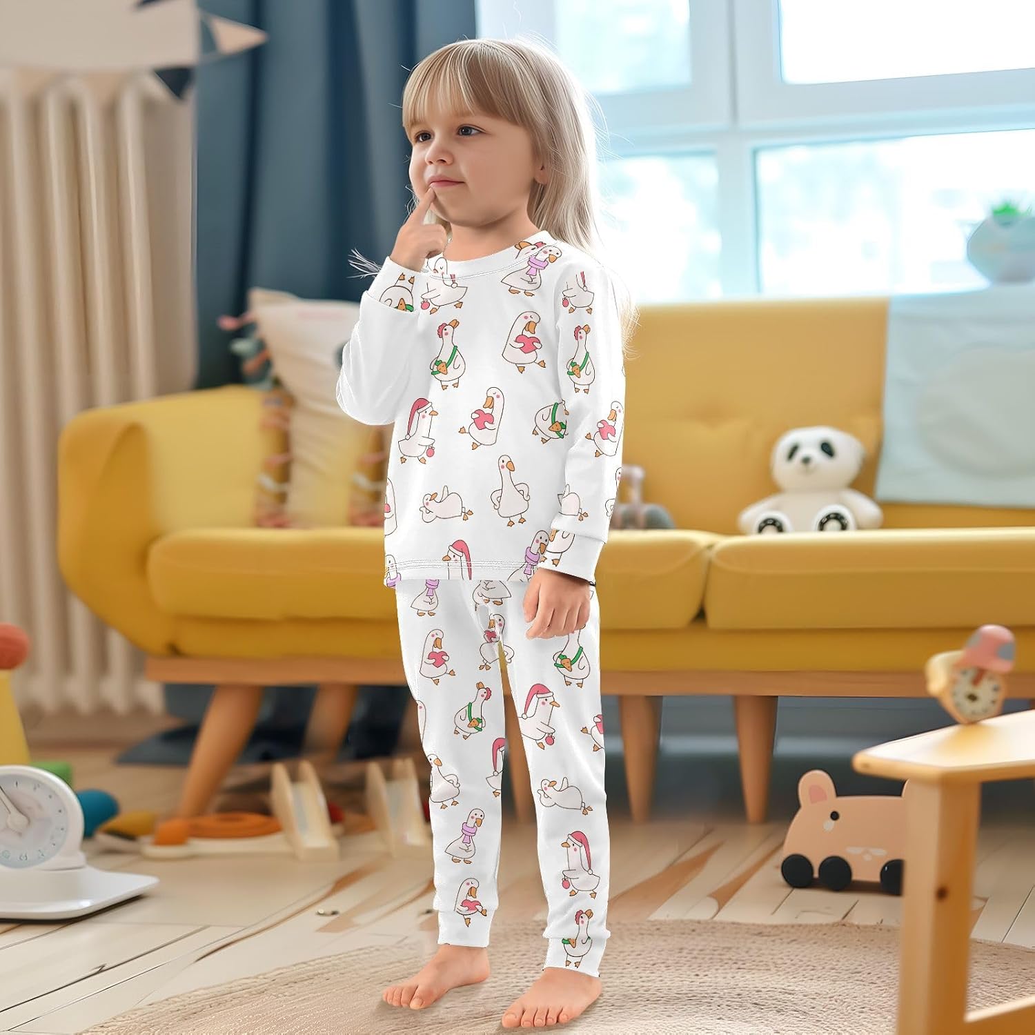 WIFIU Pajama Sets for Kids Soft Cotton Spandex Sleepwear Ages 18M-8Y
