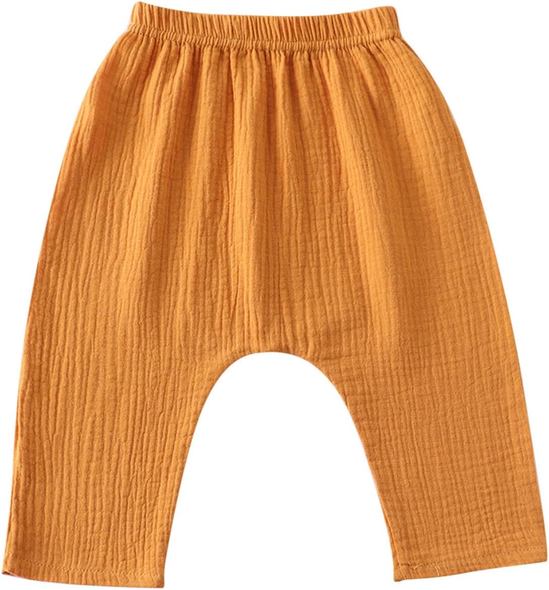 Girls Lightweight Cotton Capri Pants Summer Casual