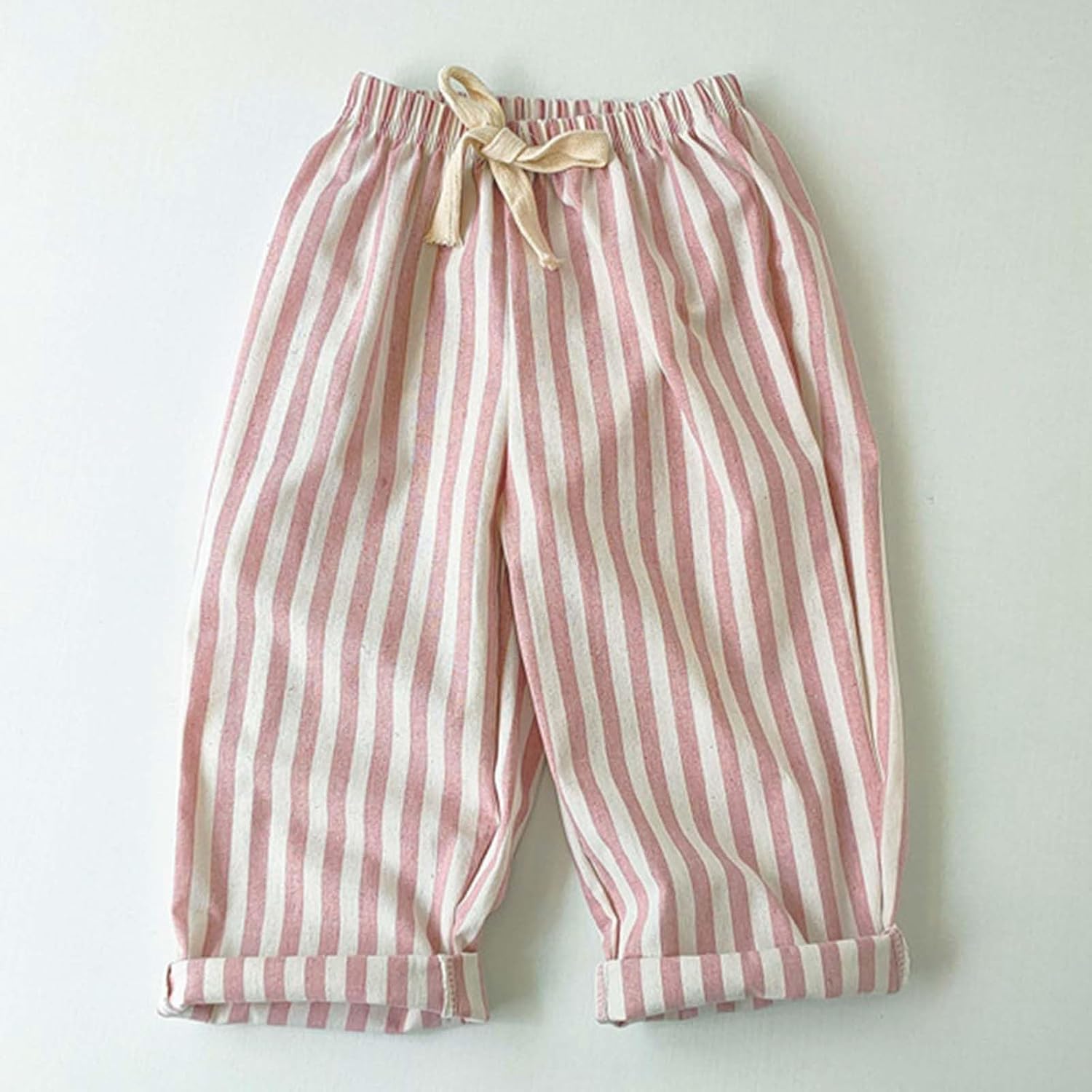 Comfortable striped hummus pull-on jogger pants for toddler boys