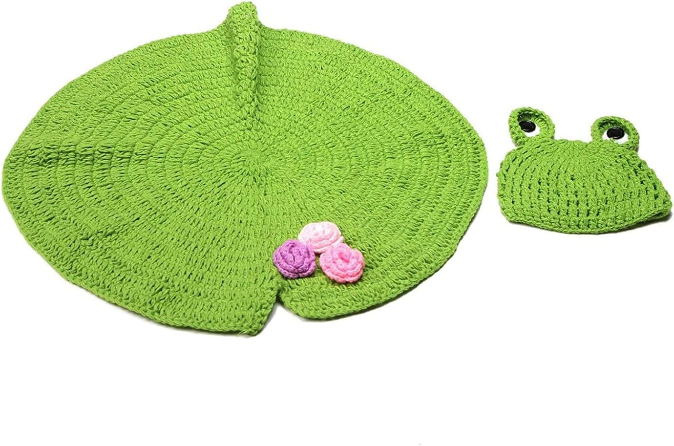 Frosted crochet beanies for baby photography