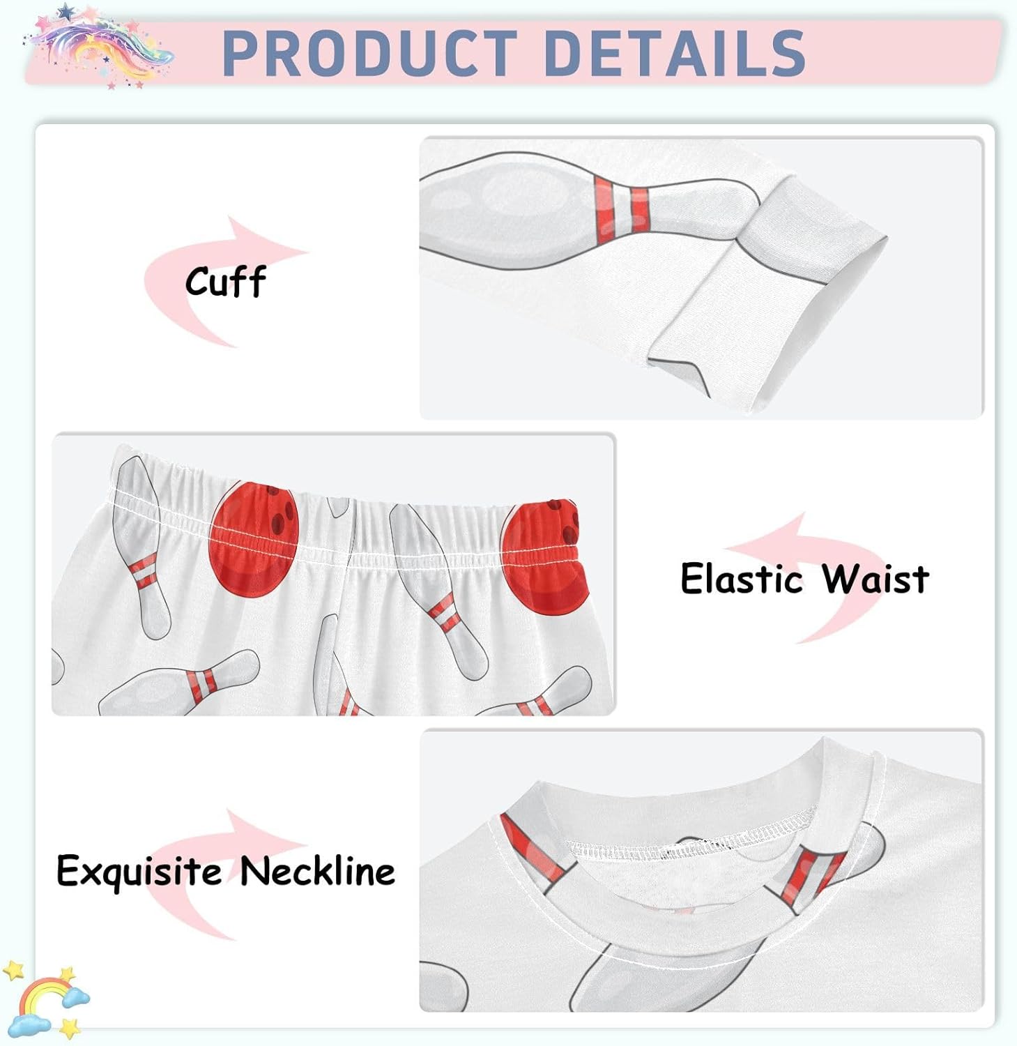 Soft Cotton Pajama Sets Long Sleeve Sleepwear for Girls
