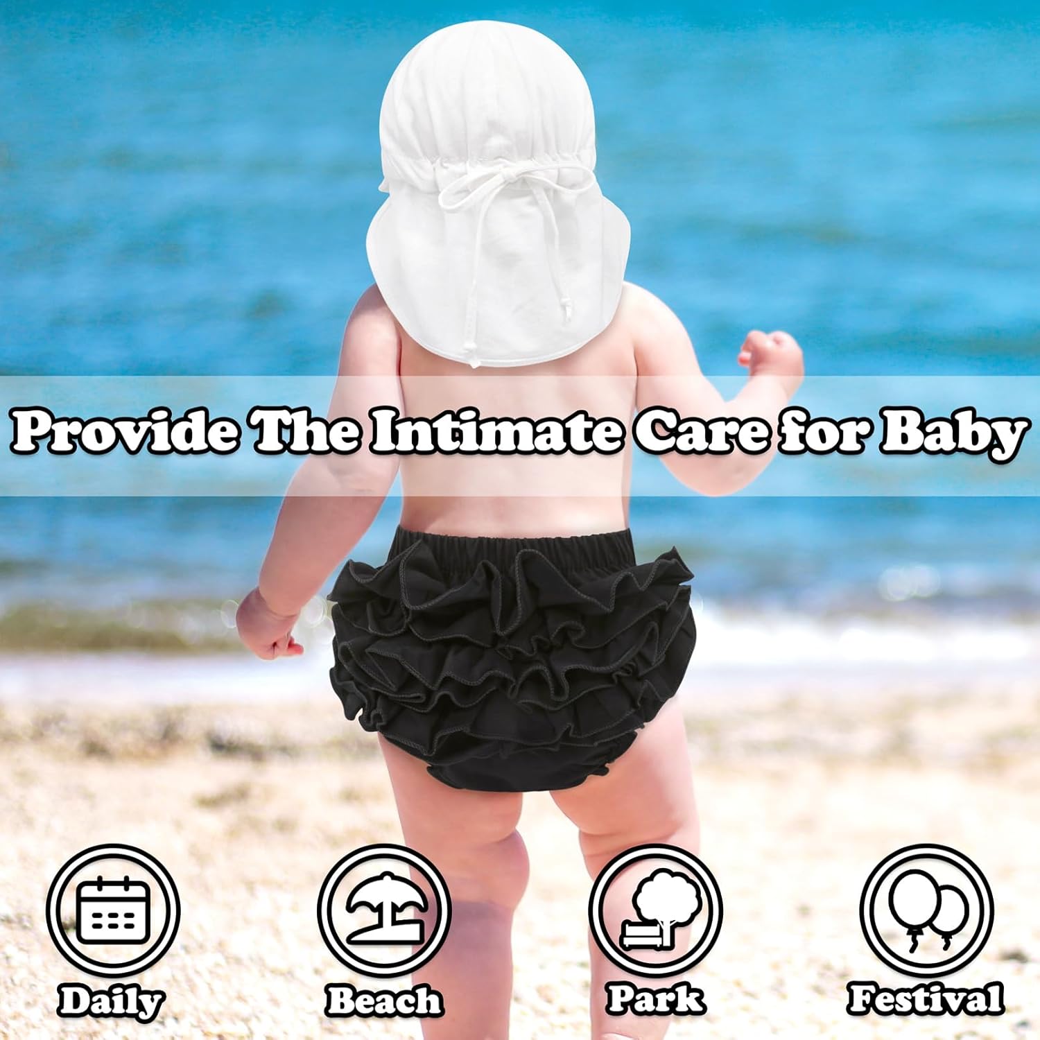 Comfortable Baby Bloomers with Ruffles for Toddler
