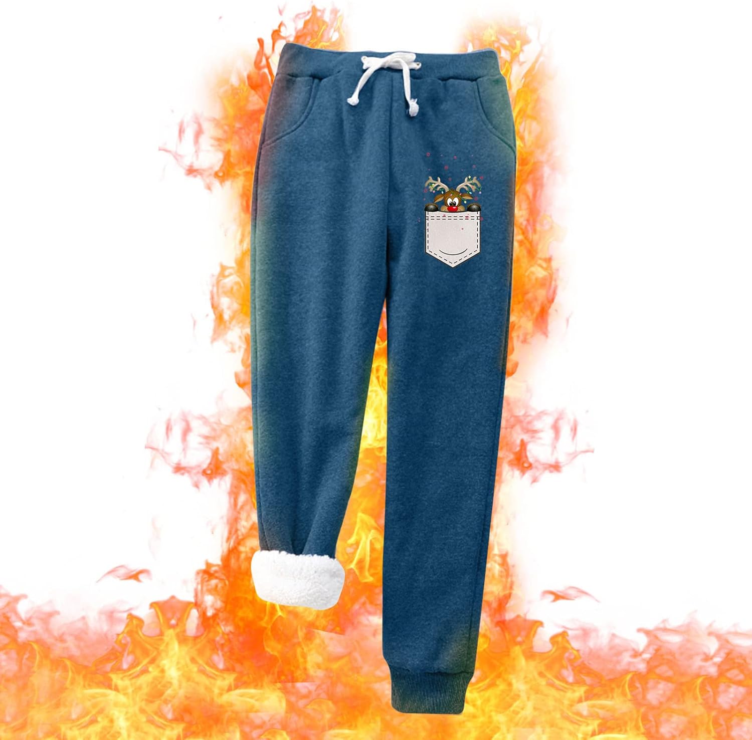 ZYXTIM Christmas Fleece Lined Leggings Women