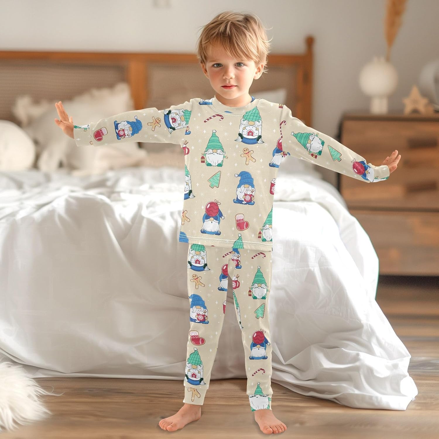 Cute Long Sleeve Pajama Set for Girls