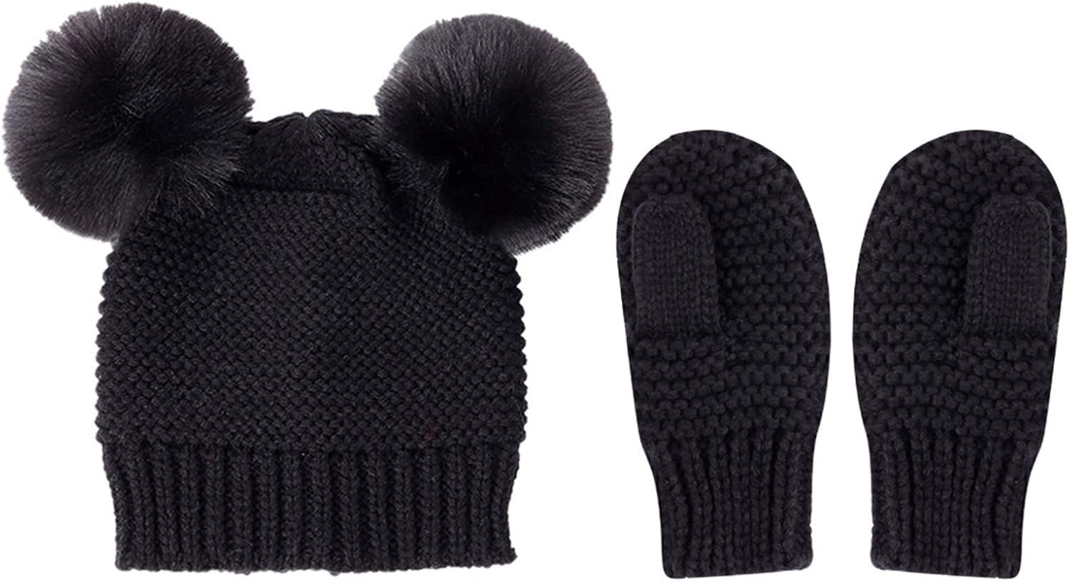 Winter Knitted Hats Scarf Set for Babies