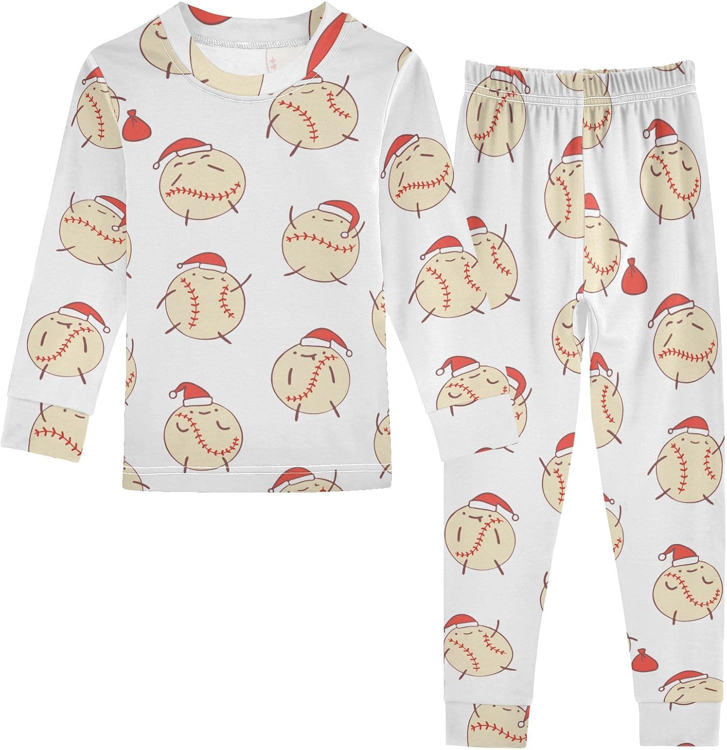 WIFIU Pajama Set Comfortable Long SleeveTOP Pants for Girls 18M-8Y