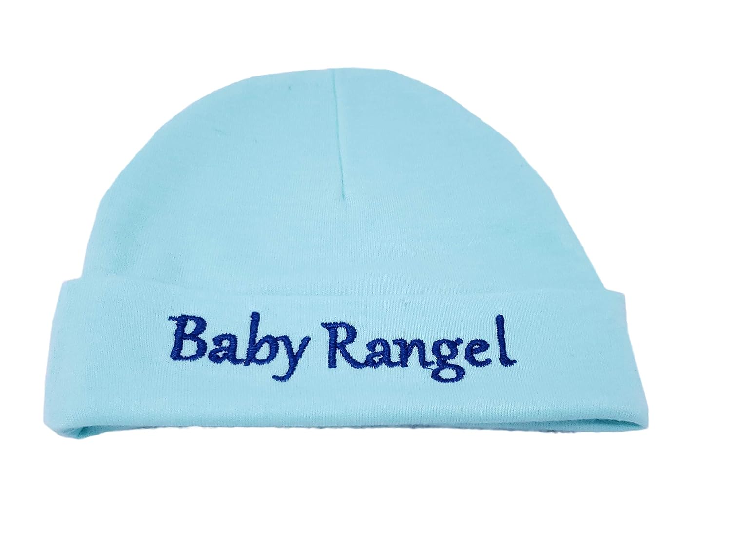 Personalized New Baby Boy Beanie Hat Royal Thread Coming Home