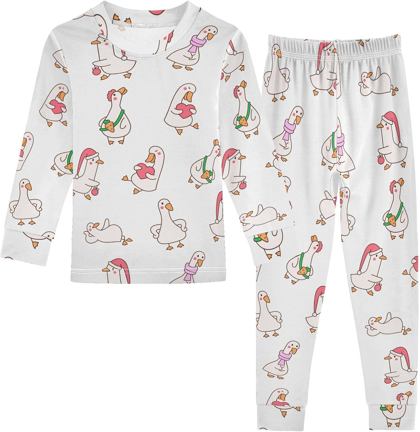 WIFIU Pajama Sets for Kids Soft Cotton Spandex Sleepwear Ages 18M-8Y