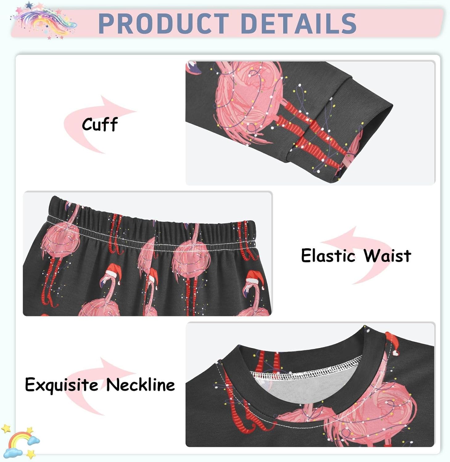 Luxurious Soft Cotton Pajama Set for Girls 18M-8Y Lightweight Cute Sleepwear