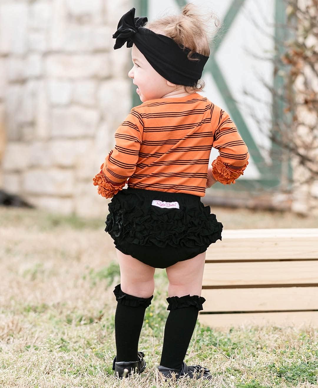 RuffleButts Baby Girls Ruffled Woven Bloomer
