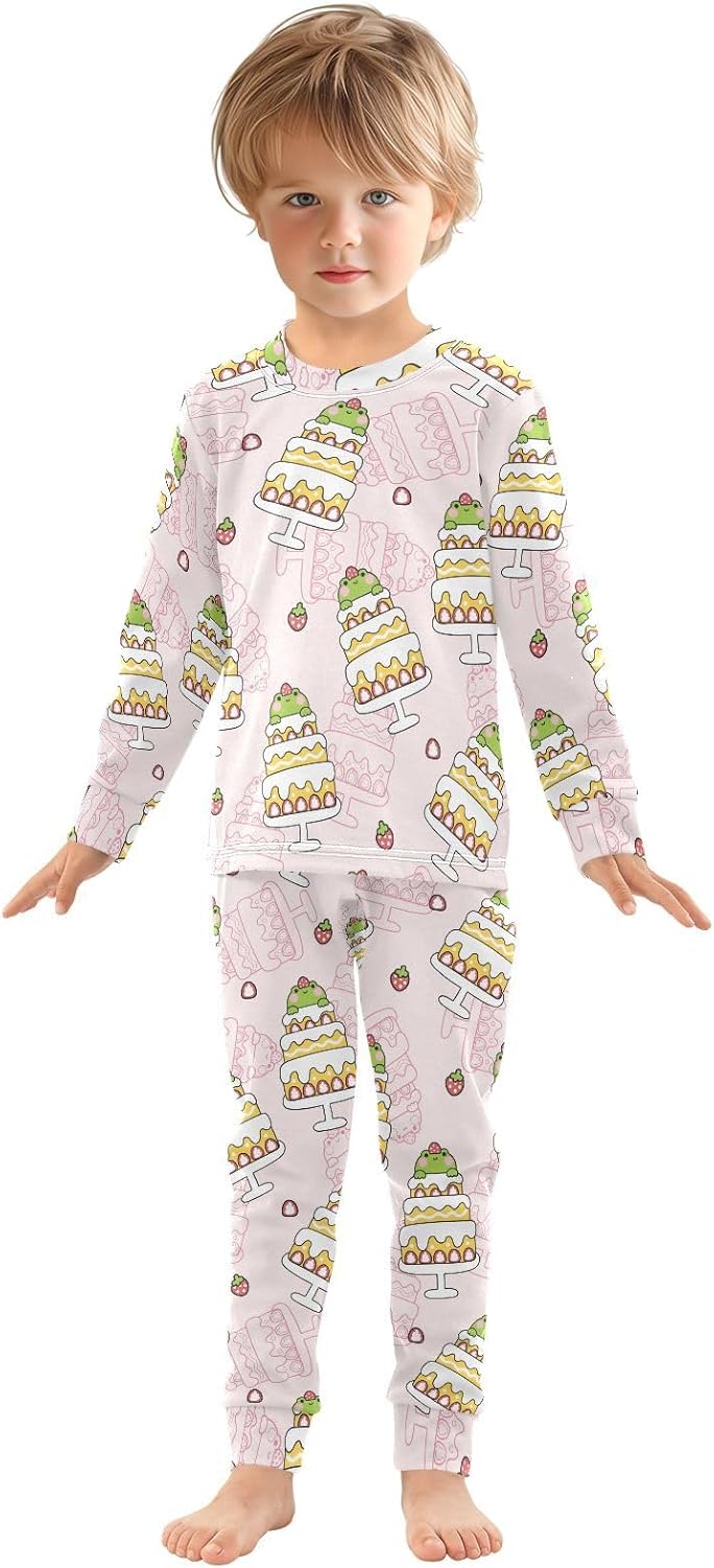 Pajama Sets for Girls Soft Long Sleeve Sleepwear with Cute Design