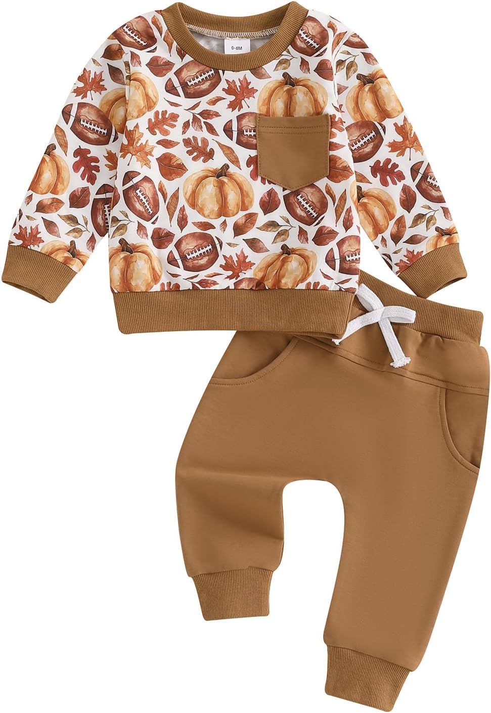 PENNSOY Halloween Toddler Boys Rugby Long Sleeve Set