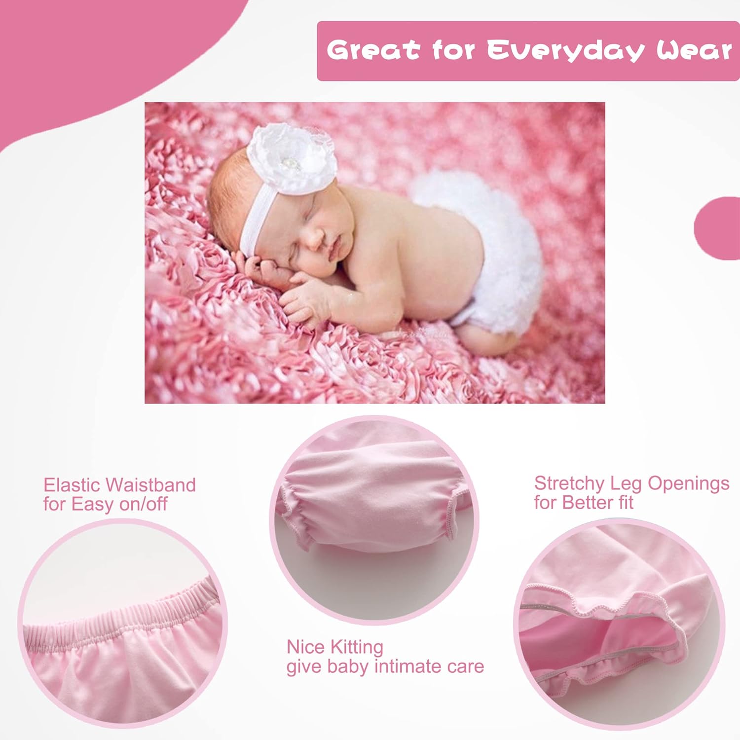 UTTPLL Cute Diaper Covers for Baby Girls