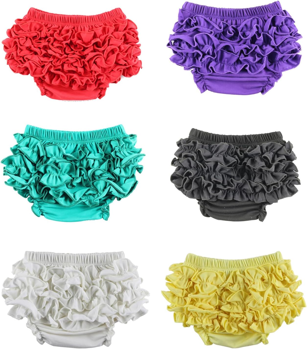 Easygou Ruffle Bloomers Soft Cotton Shorts for Toddlers 0-24 Months