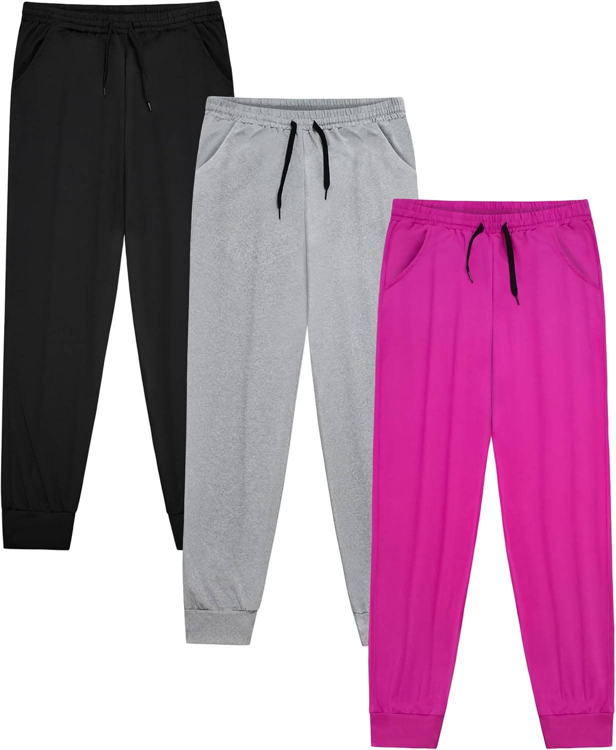 VOGRYE 3-Pack Dry-Fit Jogger for Girls