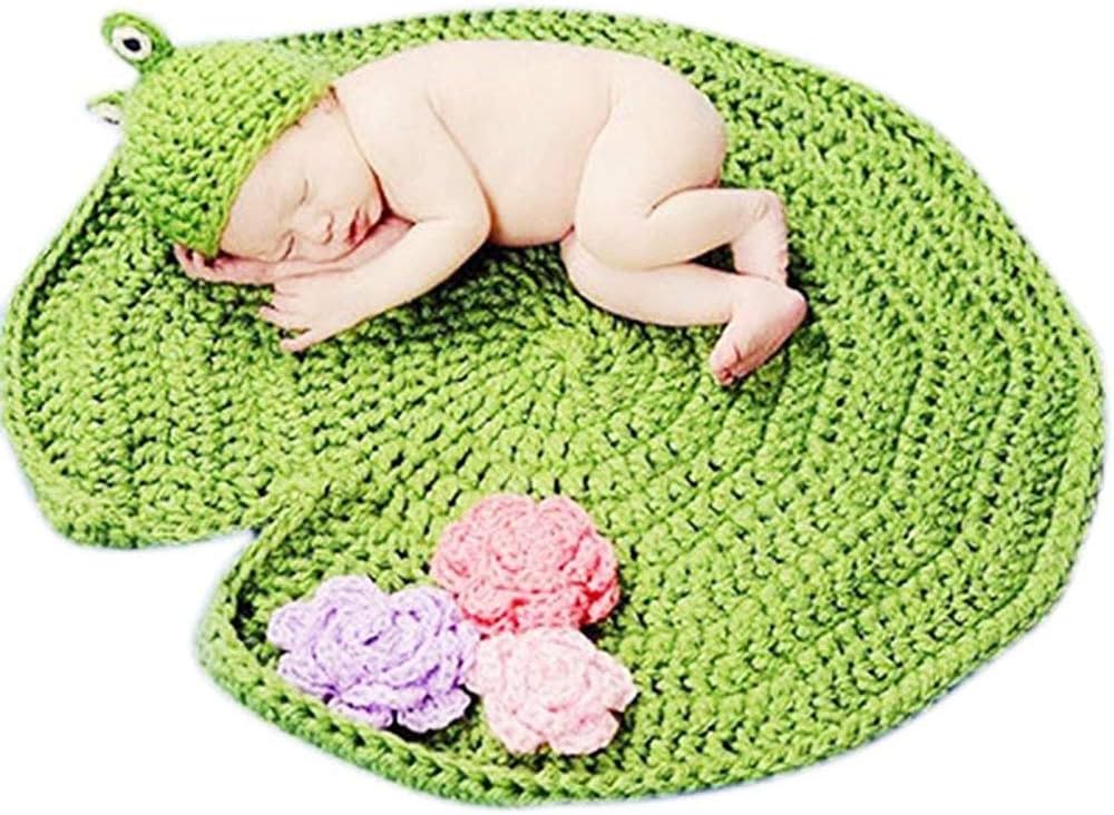 Frosted crochet beanies for baby photography