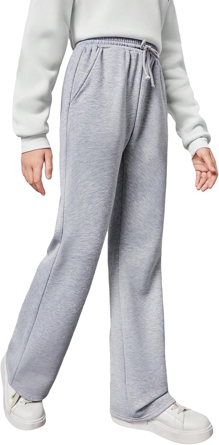 RoseSeek Girls Wide Leg Sweatpants for Gym and Casual Wear