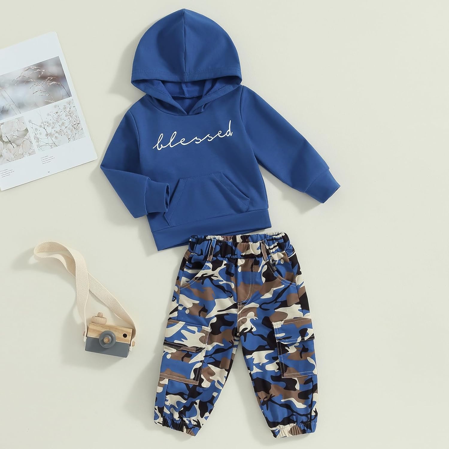 Comfortable Toddler Boys Hoodie Set