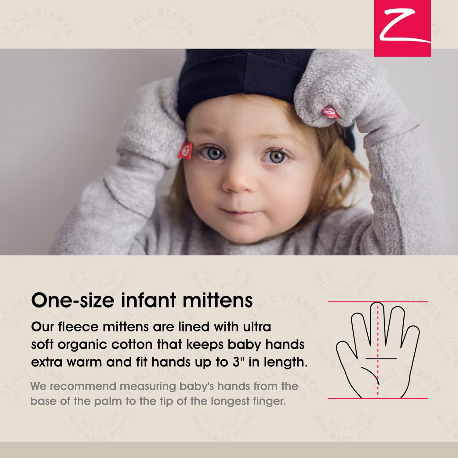 Zutano Baby Boys Fleece Mittens Soft Warm Gloves for Little Hands