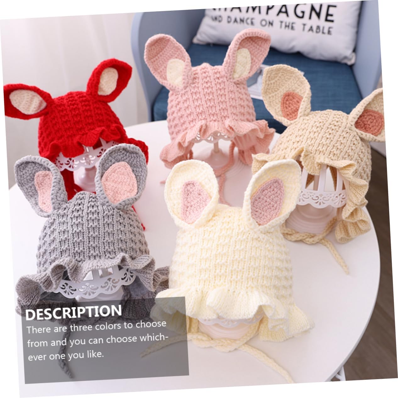 BESTYASH Cozy Knitted Baby Winter Hat with Rabbit Ears