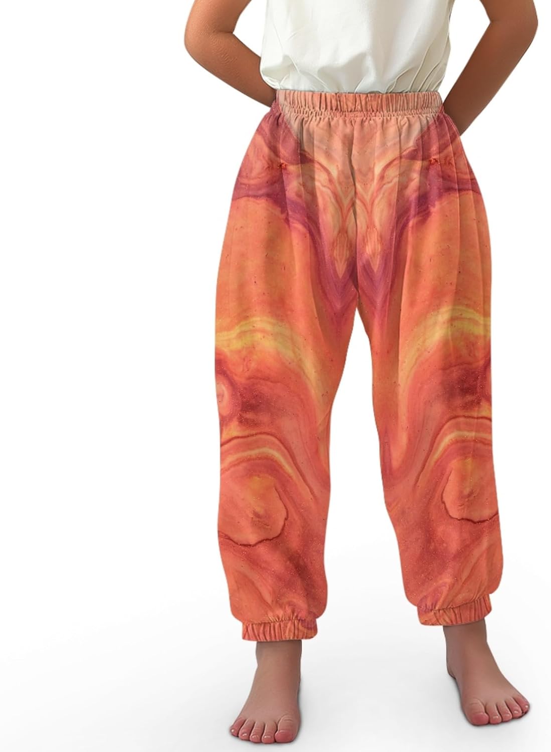 TENMET Little Kids Bohemian Beach Yoga Pants - Fun for Ages 3-10