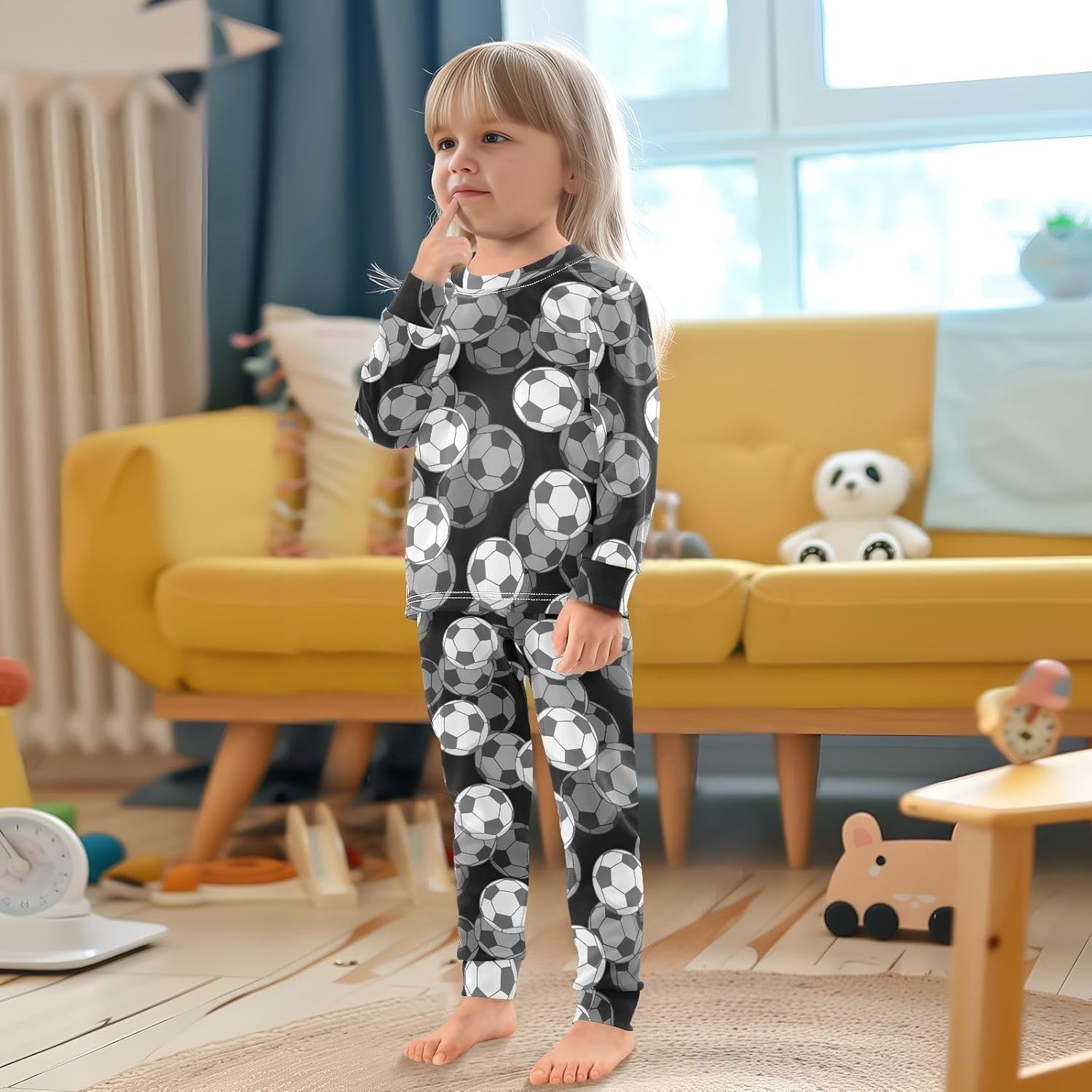 WIFIU 2 Piece Pajama Set for Kids 18M-8Y Soft Cotton Sleepwear